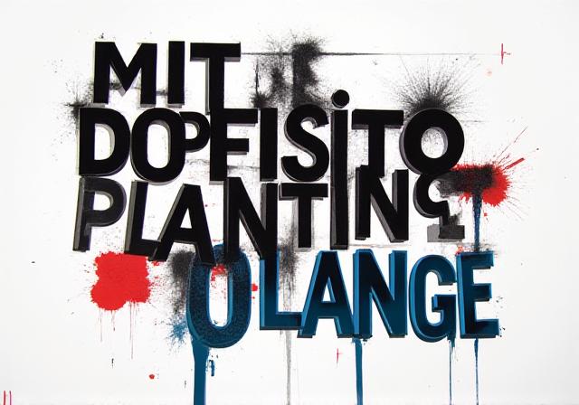 Experimentelles Typografie-Layout für eine Kunstgalerie mit kühnen Schriftarten und dynamischen Buchstabenanordnungen